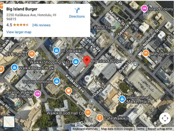 Big Island Burger Map